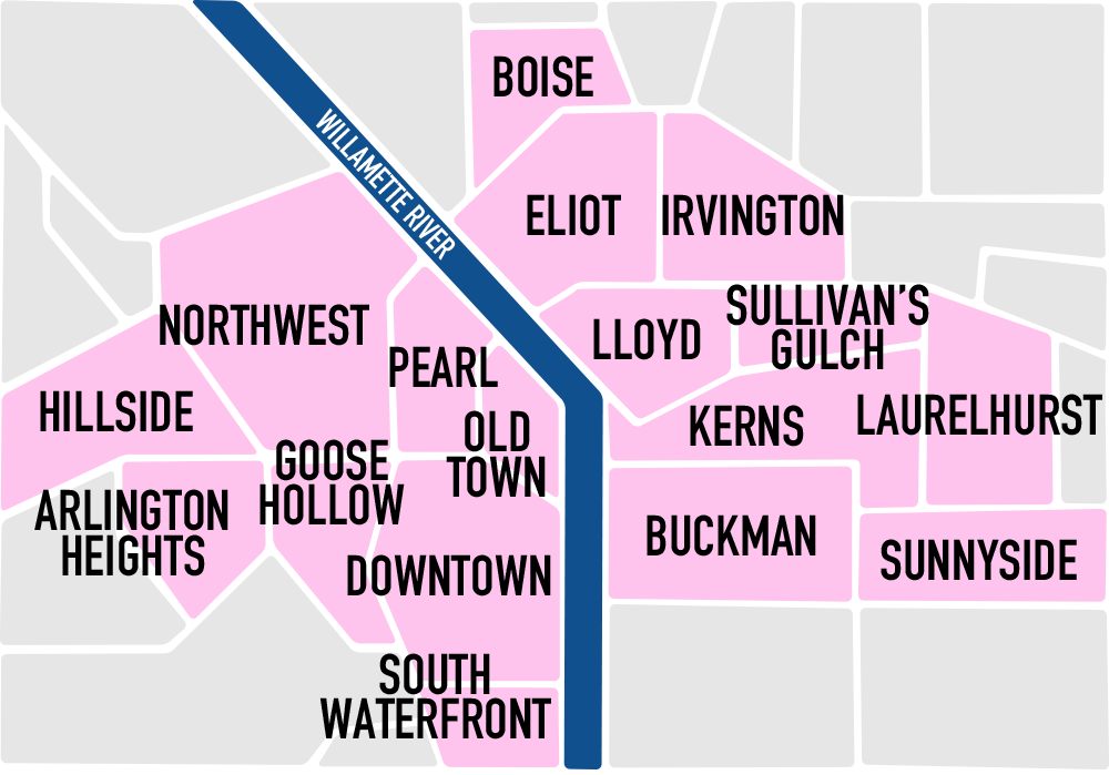 Map of Portland